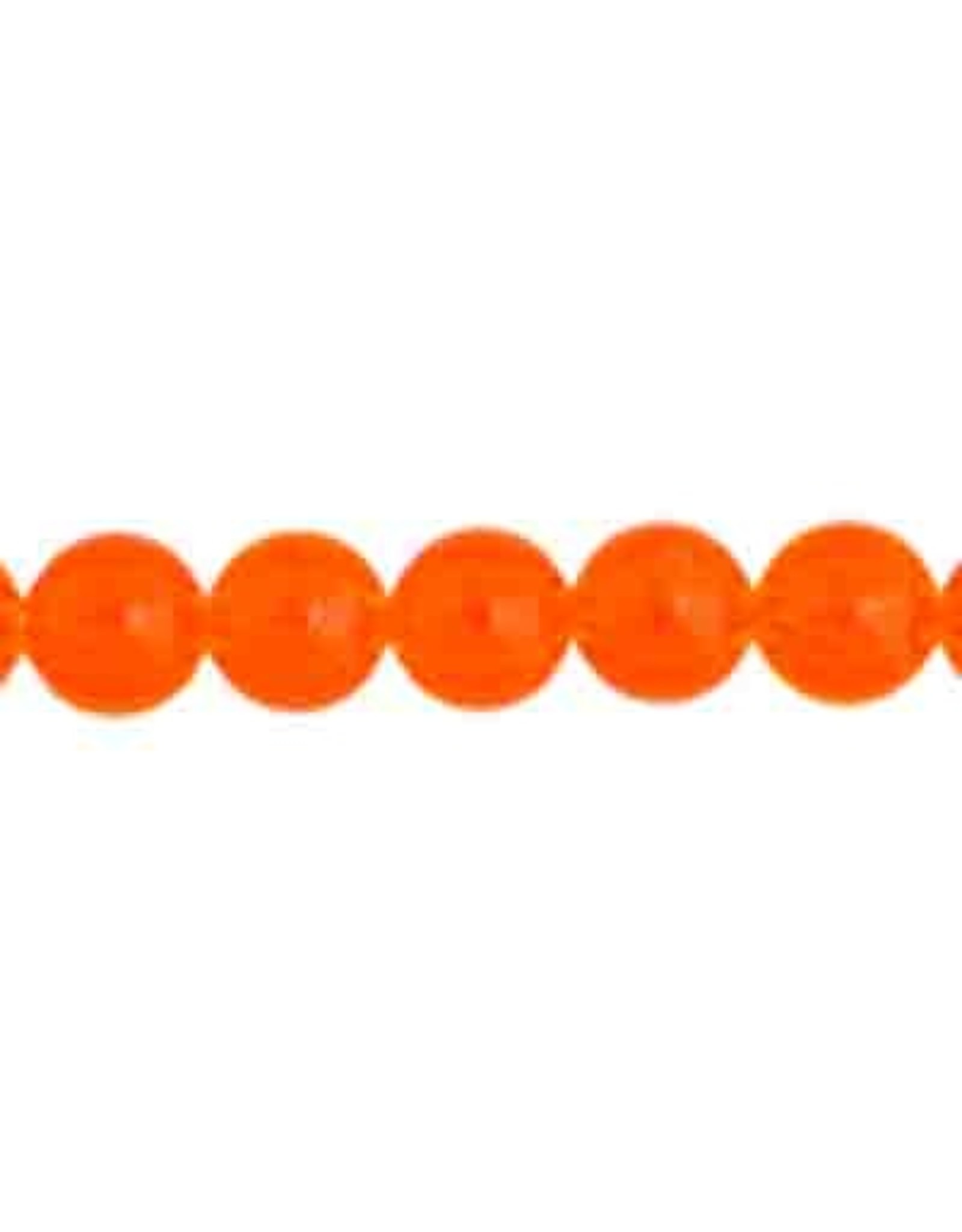 Round  6mm Transparent Orange  x100