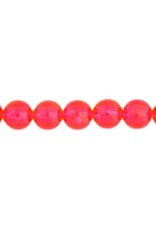 Round  6mm Transparent Ceries Pink Red  x100