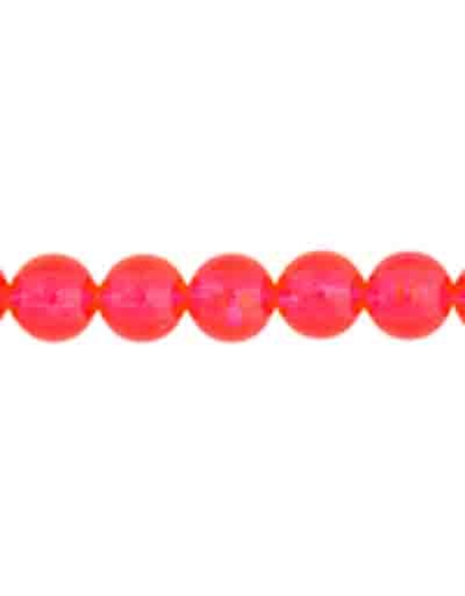 Round  6mm Transparent Ceries Pink Red  x100