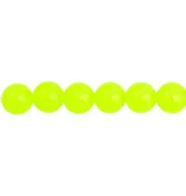 Round  6mm Translucent Bright Yellow  x100