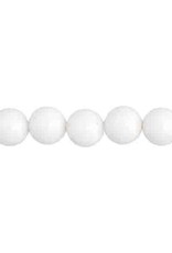 Round  8mm Opaque White x50