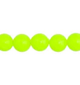 Round  8mm Opaque Neon Yellow x50