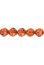 Faceted Round  6mm Transparent Topaz Brown  x500