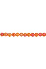 Faceted Round  6mm Transparent  Orange AB  x500