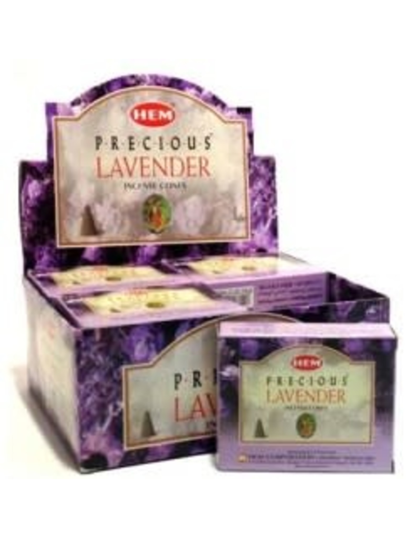 Hem *Precious Lavender Incense Cones  x10