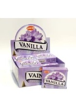 Hem *Vanilla Incense Cones  x10
