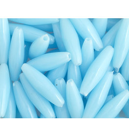 Spaghetti Beads 19x6mm Opaque Light Blue x200