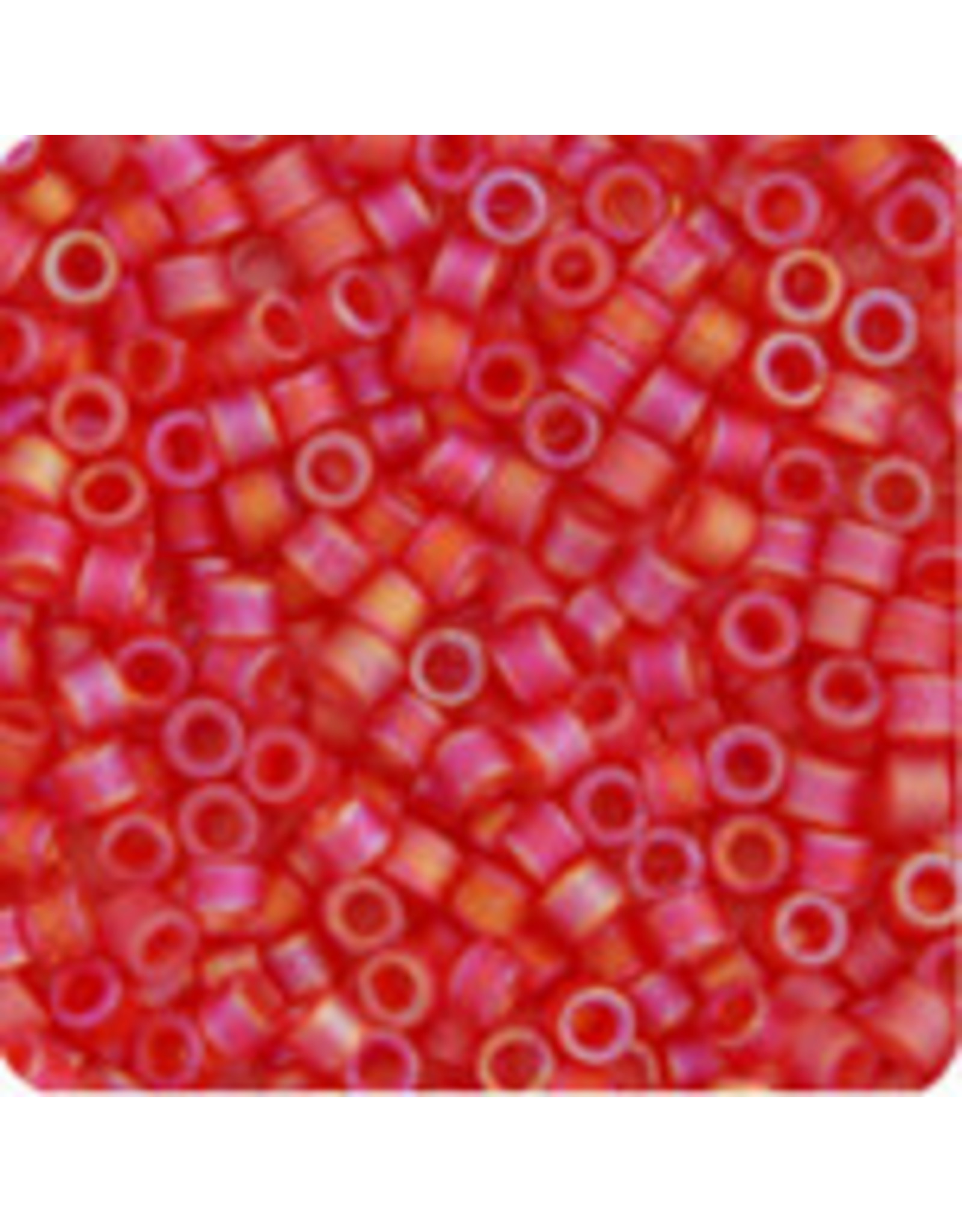 Miyuki db856b 11 Delica 25g Transparent Red Orange AB Matte