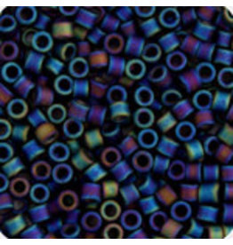 Miyuki db871b 11 Delica 25g Opaque Black Grey AB Matte Metallic