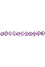 Faceted Round  6mm Transparent Amethyst Purple AB  x500