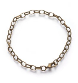 Bracelet Chain 8" Anitque Brass  x5
