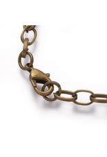 Bracelet Chain 8" Anitque Brass  x5