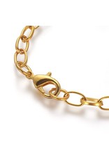 Bracelet Chain 8" Gold  x5
