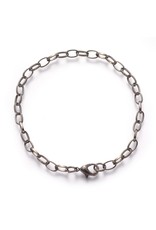 Bracelet Chain 8" Gunmetal Grey x5