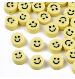 5mm Polymer Clay Happy Face x25