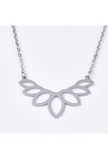 Lotus  Necklace  Stainless Steel   25x40mm  18'' x1