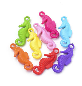 32x16mm Acrylic Seahorse   x3 Pair