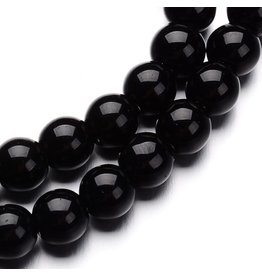10mm Round  Jet Black  x30