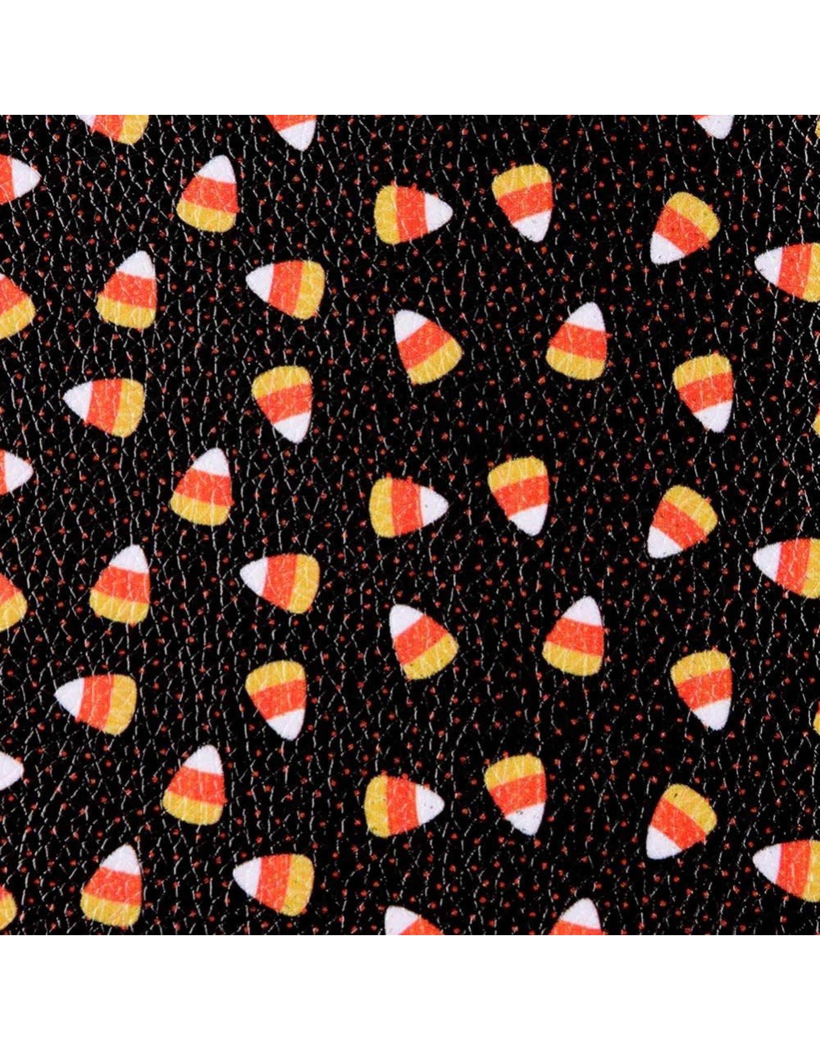 Faux Leather Beading Backing Black with Candy Corn  .5mm thick 8x12"