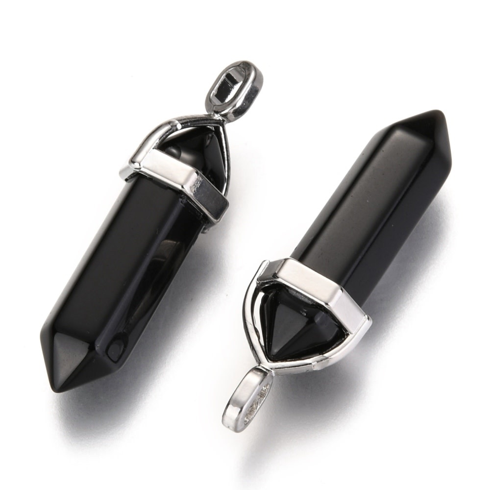 Black obsidian pendant best sale