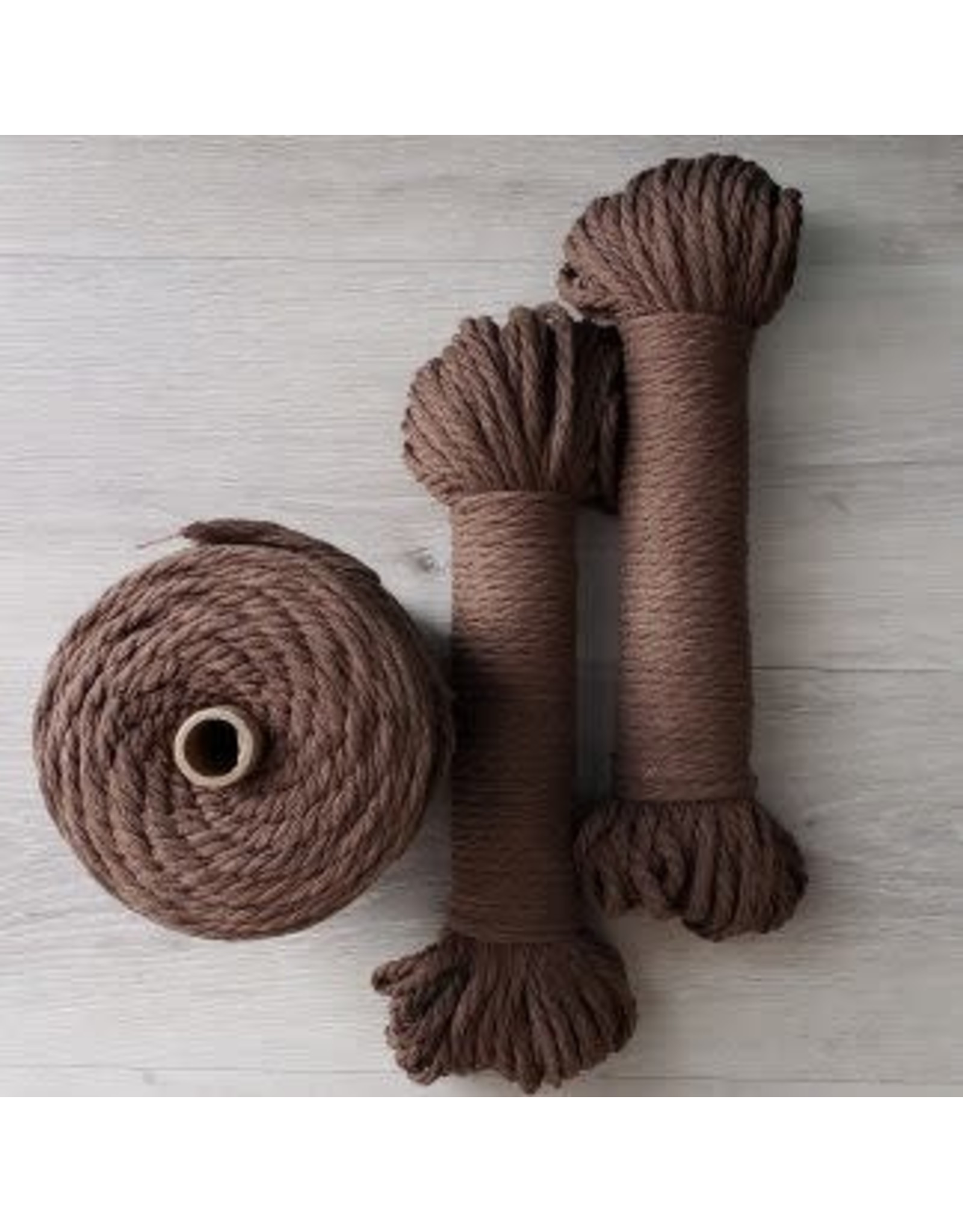 Recycled Cotton Cord  5mm Espresso Brown 150ft