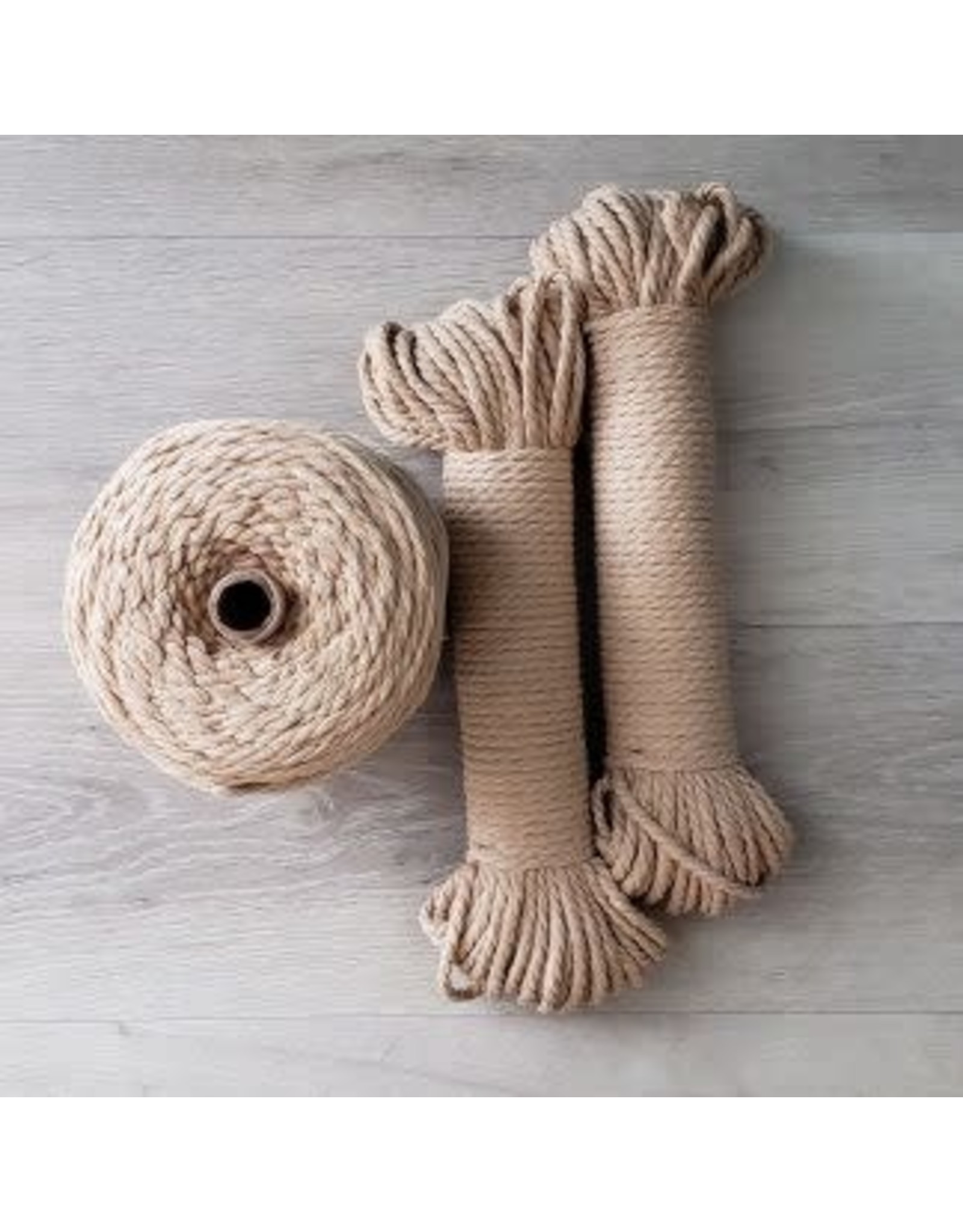 Recycled Cotton Cord  5mm Sand Brown 150ft