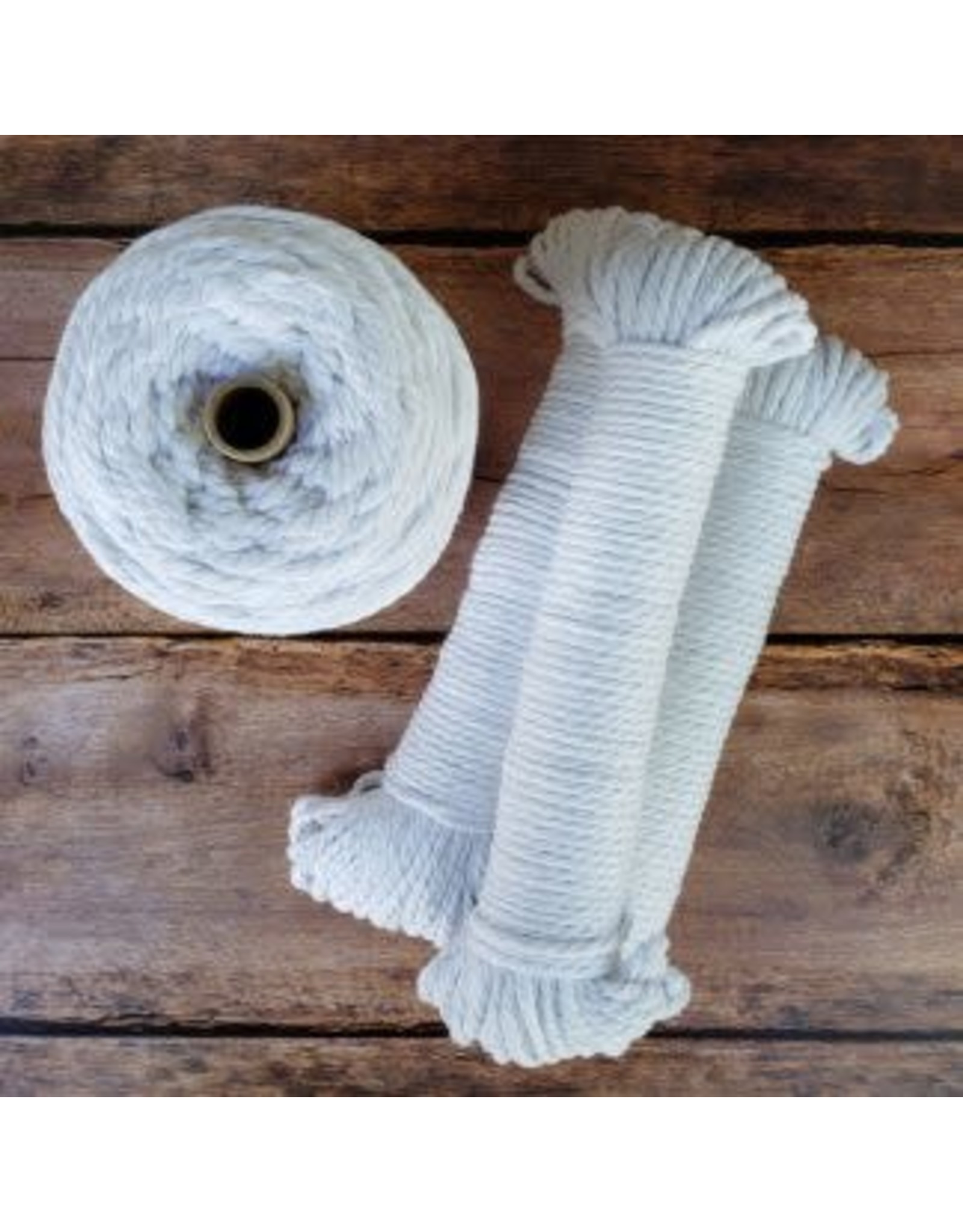 Recycled Cotton Cord  5mm White 150ft