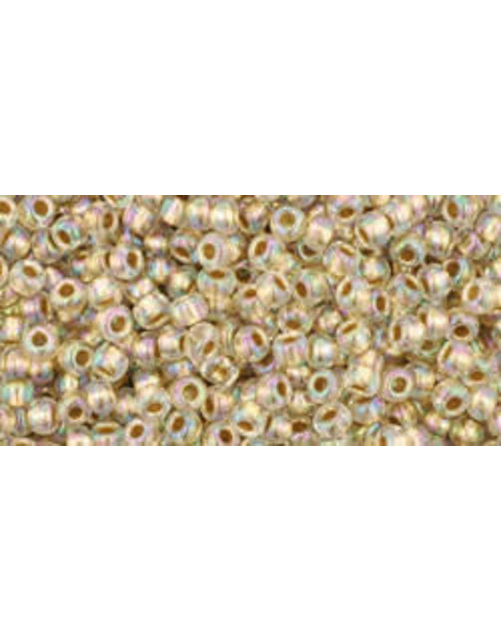 Toho 994 11  Round 6g  Clear AB Gold Lined
