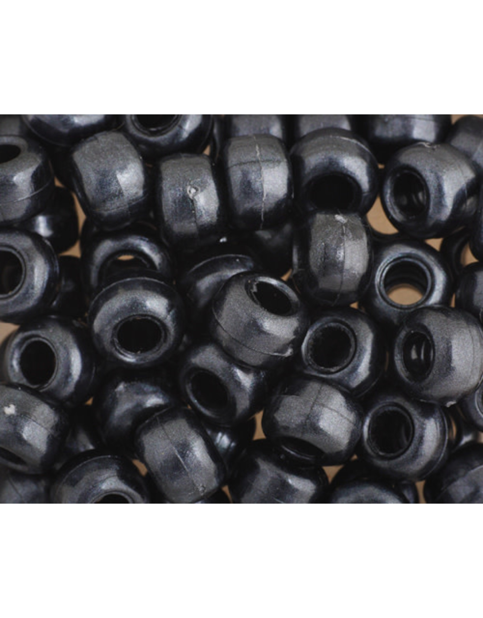 Crow Beads 9mm Opaque Pearl Black x250