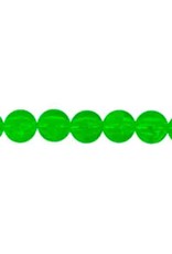 Round  6mm Transparent Neon Green  x100
