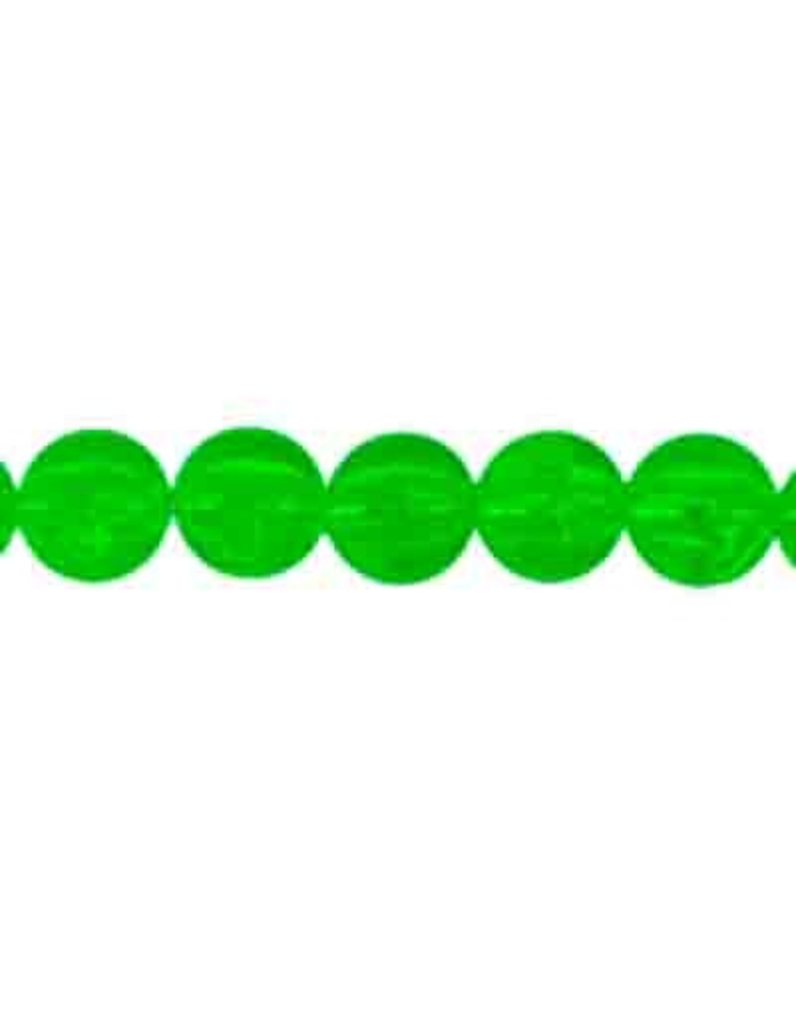 Round  6mm Transparent Neon Green  x100