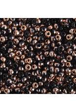 Czech *40411  6  Seed 10g  Black Copper 1/2 coat