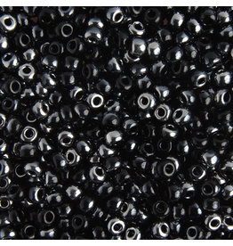 Czech *40413  6  Seed 10g  Black Gunmetal 1/2 coat