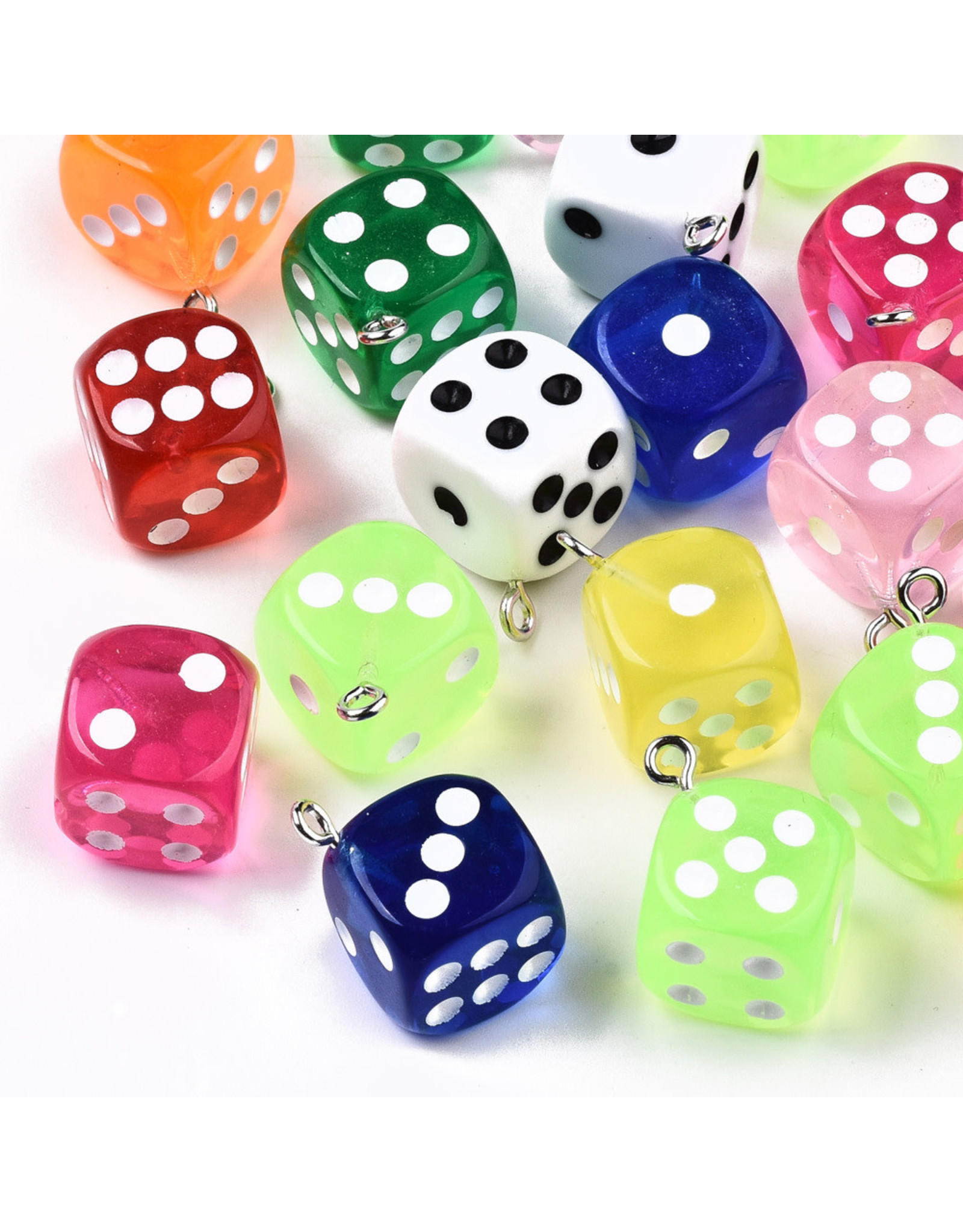 Resin Dice  23mm  Assorted x3 pair