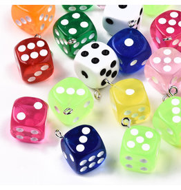 Resin Dice  23mm  Assorted x3 pair
