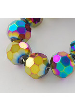 4mm Round Black Metallic AB  x85