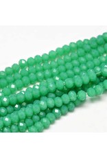 4x3mm Rondelle Opaque Green Turquoise   x130