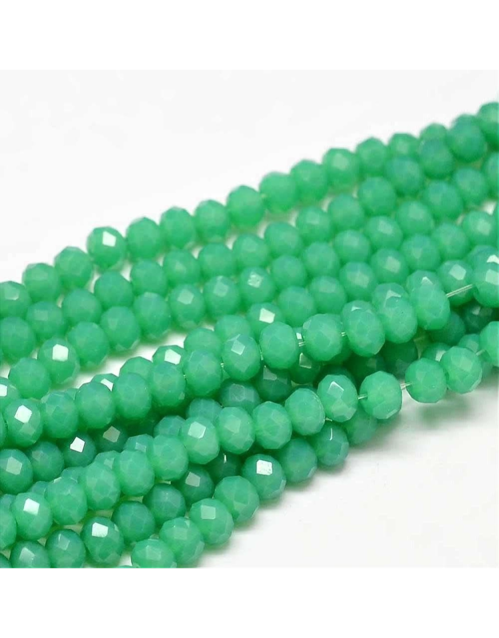 4x3mm Rondelle Opaque Green Turquoise   x130