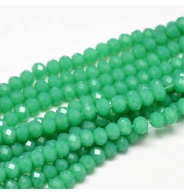 4x3mm Rondelle Opaque Green Turquoise   x130