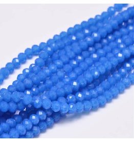 4x3mm Rondelle  Royal Blue Opal  x130