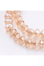 6x4mm Rondelle Light Peach Lustre  x90