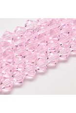 3mm Bicone Pink  x120