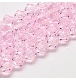 6mm Bicone Pink x45