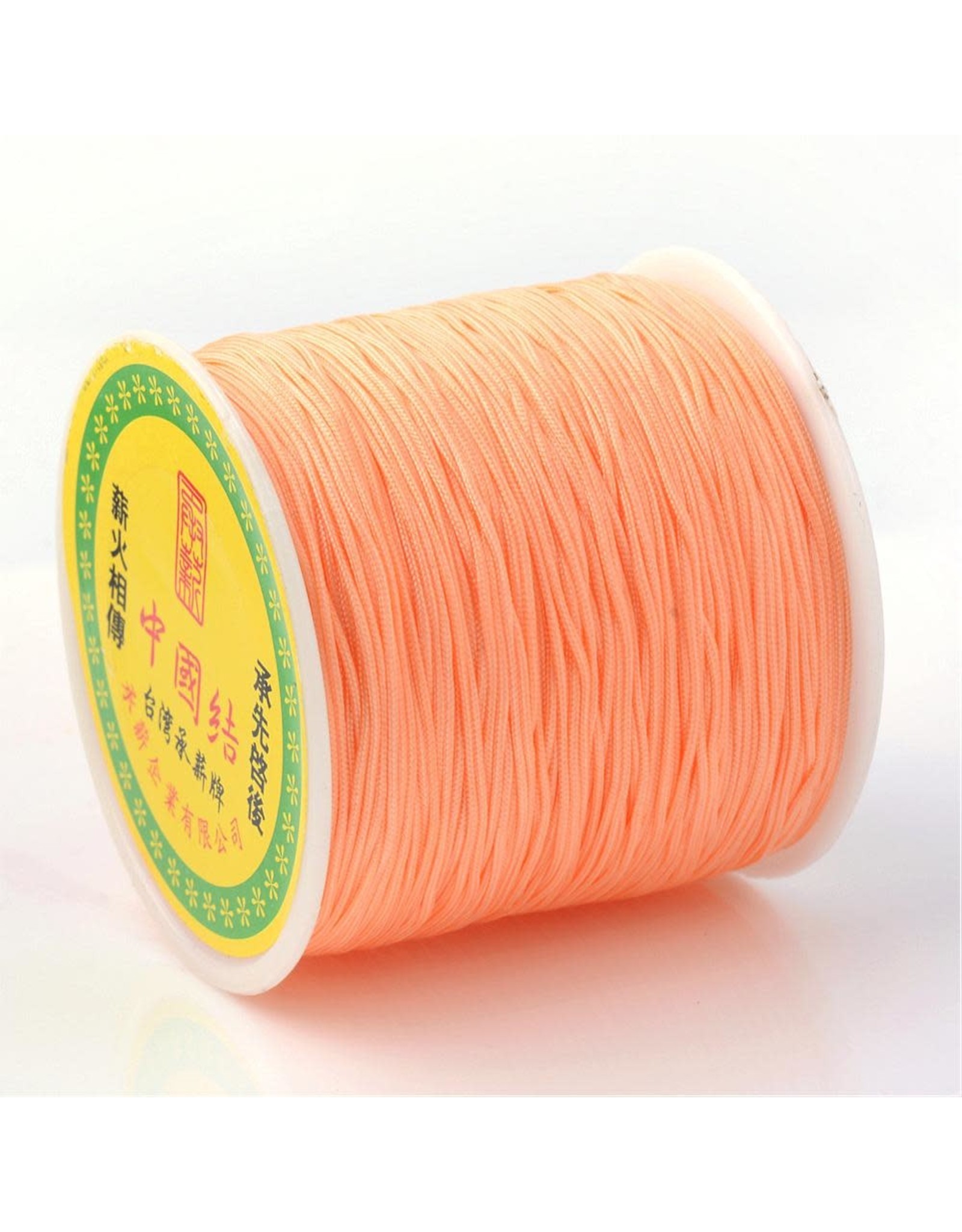 Chinese Knotting Cord .8mm Light Salmon Orange x100y