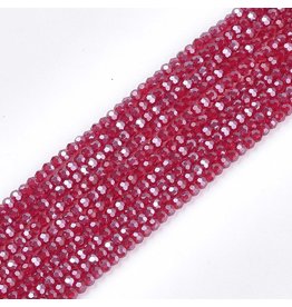 4mm Round Dark Red Lustre  x95