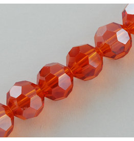 4mm Round Orange  Lustre  x95