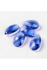 Drop Sapphire Blue  22x13x7mm  x6