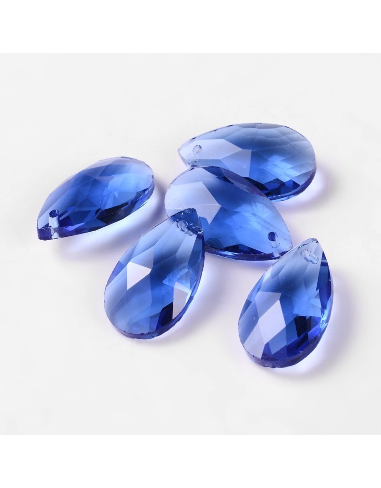 Drop Sapphire Blue  22x13x7mm  x6