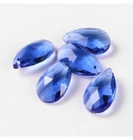 Drop Sapphire Blue  22x13x7mm  x6