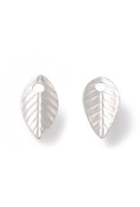 Leaf Stainless Steel  7x4mm  x100  NF